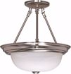 Picture of NUVO Lighting 60/202 3 Light - 15" - Semi-Flush - Alabaster Glass