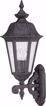 Picture of NUVO Lighting 60/2031 Cortland - 3 Light Large Wall Lantern- Arm Up with Seeded Glass