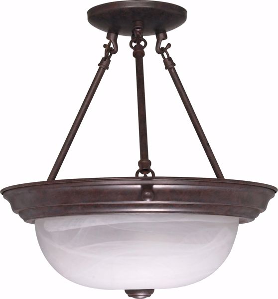 Picture of NUVO Lighting 60/209 2 Light - 13" - Semi-Flush - Alabaster Glass