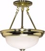 Picture of NUVO Lighting 60/216 2 Light - 11" - Semi-Flush - Alabaster Glass