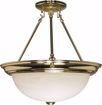 Picture of NUVO Lighting 60/218 3 Light - 15" - Semi-Flush - Alabaster Glass