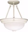 Picture of NUVO Lighting 60/224 2 Light - 11" - Semi-Flush - Alabaster Glass