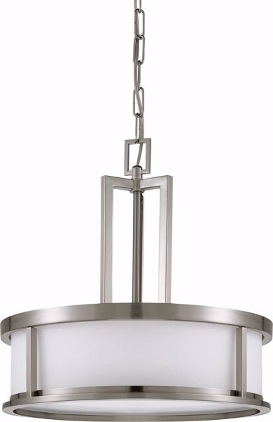 Picture of NUVO Lighting 60/2857 Odeon - 4 Light Pendant with Satin White Glass