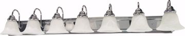 Picture of NUVO Lighting 60/290 Ballerina - 7 Light - 48" - Vanity - with Alabaster Glass Bell Shades