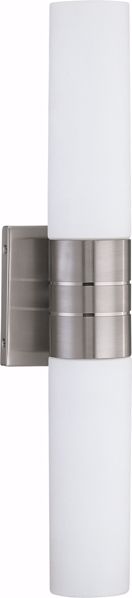 Picture of NUVO Lighting 60/2936 Link - 2 Light (Vertical) Tube Wall Sconce with White Glass