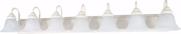 Picture of NUVO Lighting 60/294 Ballerina - 7 Light - 48" - Vanity - with Alabaster Glass Bell Shades
