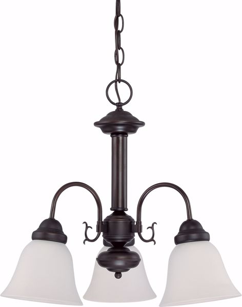 Picture of NUVO Lighting 60/3142 Ballerina - 3 Light 20" Chandelier with Frosted White Glass