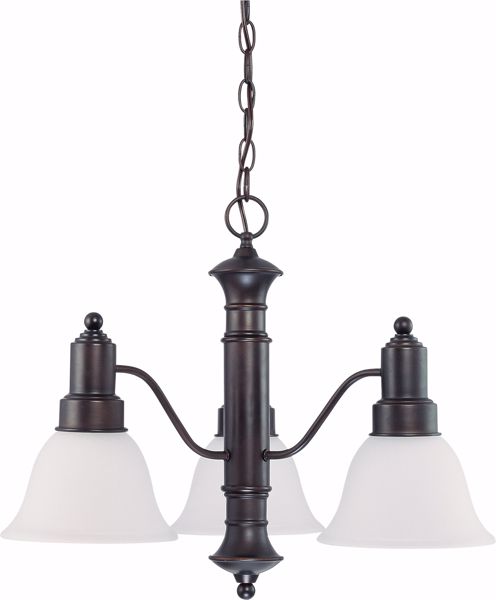 Picture of NUVO Lighting 60/3144 Gotham - 3 Light 23" Chandelier with Frosted White Glass