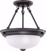 Picture of NUVO Lighting 60/3148 2 Light 11" Semi-Flush with Frosted White Glass