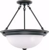 Picture of NUVO Lighting 60/3151 3 Light 15" Semi-Flush with Frosted White Glass