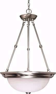 Picture of NUVO Lighting 60/3187 3 Light 15" Pendant with Alabaster Glass - (3) 13w GU24 Lamps Included