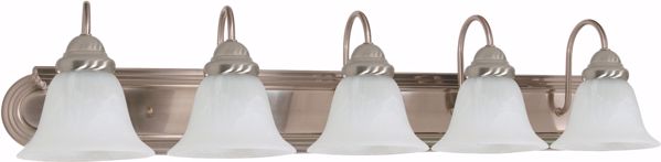 Picture of NUVO Lighting 60/323 Ballerina - 5 Light - 36" - Vanity - with Alabaster Glass Bell Shades
