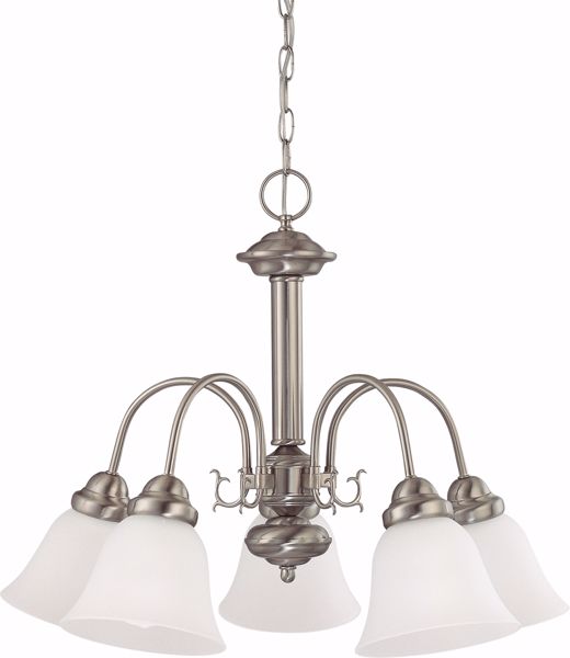 Picture of NUVO Lighting 60/3240 Ballerina - 5 Light 24" Chandelier with Frosted White Glass
