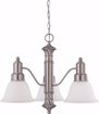 Picture of NUVO Lighting 60/3243 Gotham - 3 Light 23" Chandelier with Frosted White Glass