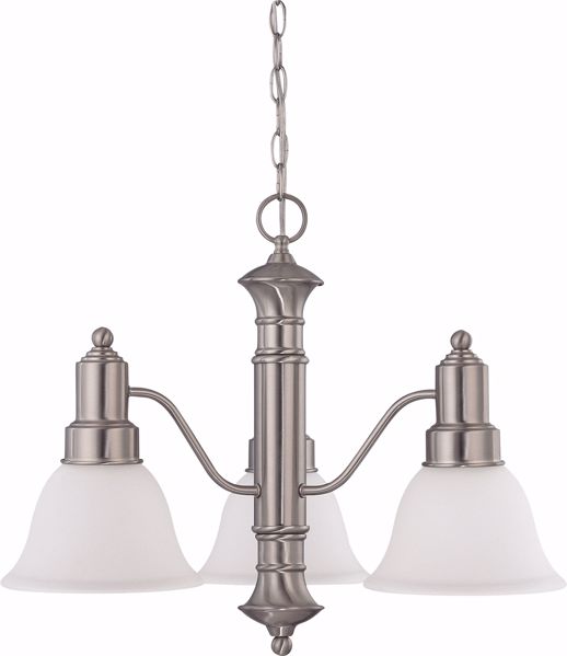 Picture of NUVO Lighting 60/3243 Gotham - 3 Light 23" Chandelier with Frosted White Glass