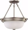 Picture of NUVO Lighting 60/3245 2 Light 13" Semi-Flush with Frosted White Glass