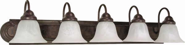 Picture of NUVO Lighting 60/327 Ballerina - 5 Light - 36" - Vanity - with Alabaster Glass Bell Shades