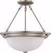 Picture of NUVO Lighting 60/3296 3 Light 15" Semi-Flush with Frosted White Glass - (3) 13w GU24 Lamps Included