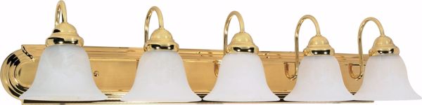 Picture of NUVO Lighting 60/331 Ballerina - 5 Light - 36" - Vanity - with Alabaster Glass Bell Shades