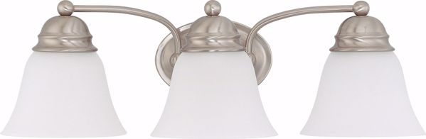 Picture of NUVO Lighting 60/3319 Empire ES - 3 Light 21" Vanity with Frosted White Glass - (3) 13w GU24 Lamps Included