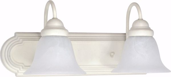 Picture of NUVO Lighting 60/332 Ballerina - 2 Light - 18" - Vanity - with Alabaster Glass Bell Shades
