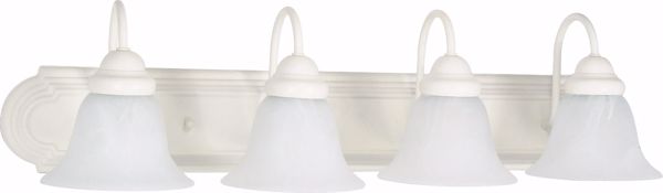 Picture of NUVO Lighting 60/334 Ballerina - 4 Light - 30" - Vanity - with Alabaster Glass Bell Shades
