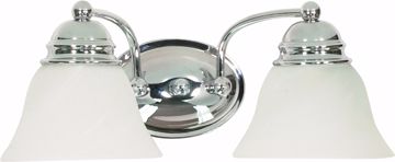 Picture of NUVO Lighting 60/337 Empire - 2 Light - 15" - Vanity - with Alabaster Glass Bell Shades