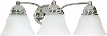 Picture of NUVO Lighting 60/338 Empire - 3 Light - 21" - Vanity - with Alabaster Glass Bell Shades