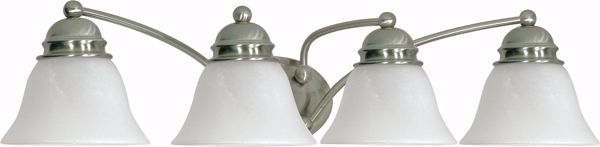 Picture of NUVO Lighting 60/343 Empire - 4 Light - 29" - Vanity - with Alabaster Glass Bell Shades