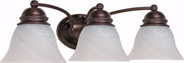 Picture of NUVO Lighting 60/346 Empire - 3 Light - 21" - Vanity - with Alabaster Glass Bell Shades