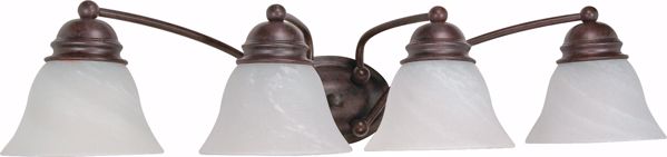 Picture of NUVO Lighting 60/347 Empire - 4 Light - 29" - Vanity - with Alabaster Glass Bell Shades
