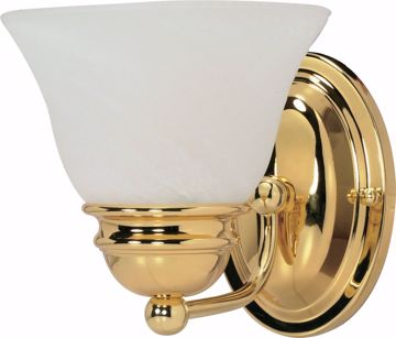 Picture of NUVO Lighting 60/348 Empire - 1 Light - 7" - Vanity - with Alabaster Glass Bell Shades