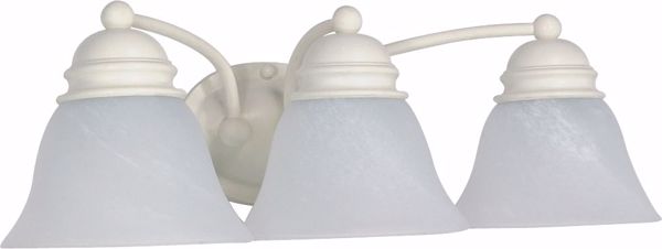 Picture of NUVO Lighting 60/354 Empire - 3 Light - 21" - Vanity - with Alabaster Glass Bell Shades