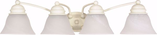 Picture of NUVO Lighting 60/355 Empire - 4 Light - 29" - Vanity - with Alabaster Glass Bell Shades