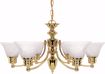 Picture of NUVO Lighting 60/357 Empire - 6 Light - 26" - Chandelier - with Alabaster Glass Bell Shades