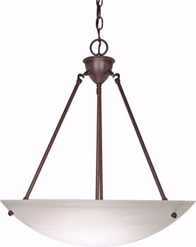 Picture of NUVO Lighting 60/371 3 Light - 23" - Pendant - Alabaster Glass Bowl