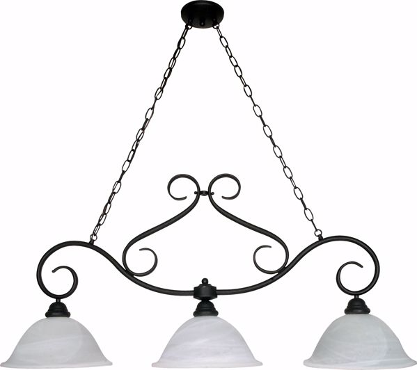 Picture of NUVO Lighting 60/382 Castillo - 3 Light - 44" - Trestle - with Alabaster Swirl Glass