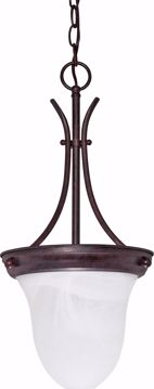 Picture of NUVO Lighting 60/395 1 Light - 10" - Pendant - Alabaster Glass Bell