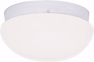 Picture of NUVO Lighting 60/404 2 Light CFL - 12" - Large White Mushroom - (2) 18W GU24 Lamps Included