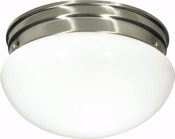 Picture of NUVO Lighting 60/405 2 Light CFL - 10" - Medium White Mushroom - (2) 13W GU24 Lamps Included