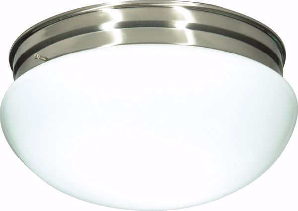 Picture of NUVO Lighting 60/406 2 Light CFL - 12" - Large White Mushroom - (2) 18W GU24 Lamps Included