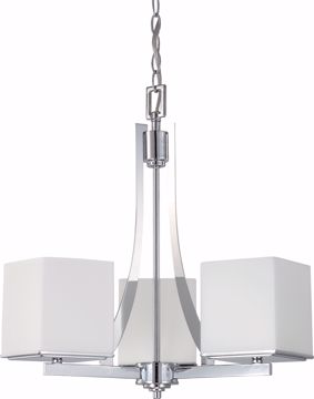 Picture of NUVO Lighting 60/4085 Bento - 3 Light Chandelier with Satin White Glass
