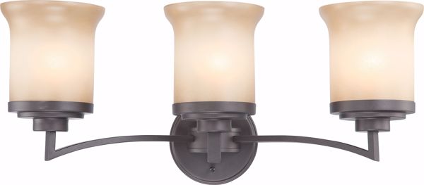 Picture of NUVO Lighting 60/4123 Harmony - 3 Light Vanity Fixture with Saffron Glass