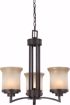 Picture of NUVO Lighting 60/4124 Harmony - 3 Light Chandelier with Saffron Glass