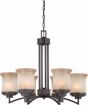 Picture of NUVO Lighting 60/4125 Harmony - 6 Light Chandelier with Saffron Glass