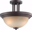 Picture of NUVO Lighting 60/4127 Harmony - 2 Light Semi Flush Fixture with Saffron Glass