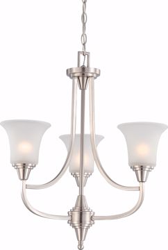 Picture of NUVO Lighting 60/4145 Surrey - 3 Light Chandelier with Frosted Glass