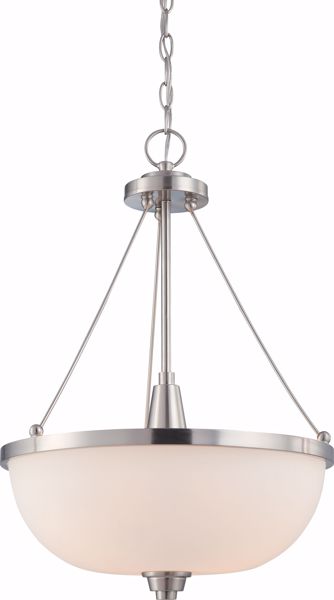 Picture of NUVO Lighting 60/4187 Helium - 3 Light Pendant with Satin White Glass