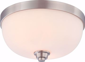 Picture of NUVO Lighting 60/4192 Helium - 2 Light Flush Dome Fixture with Satin White Glass