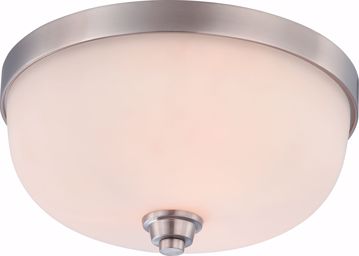 Picture of NUVO Lighting 60/4193 Helium - 3 Light Flush Dome Fixture with Satin White Glass